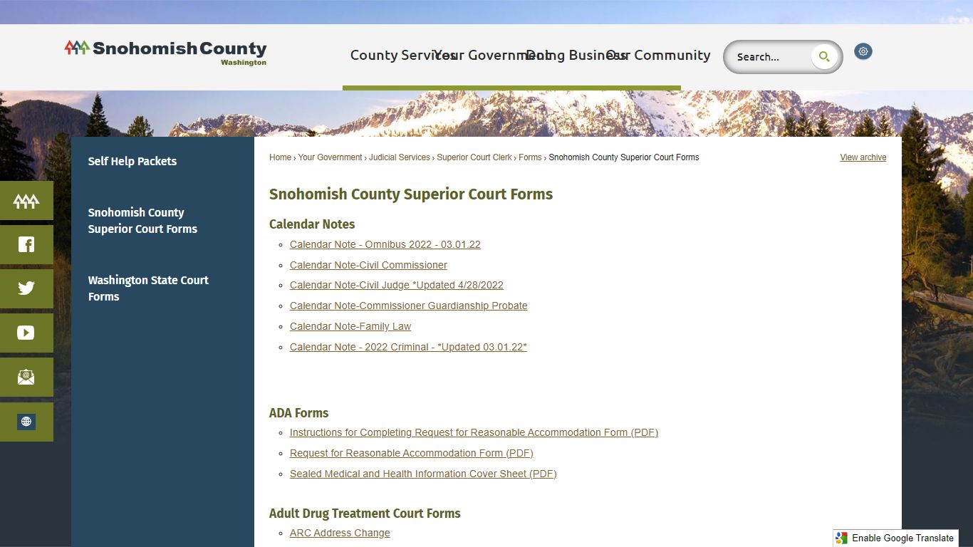 Snohomish County Superior Court Forms